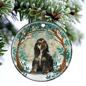 American Cocker Spaniel Among Forest Porcelain/Ceramic Ornament
