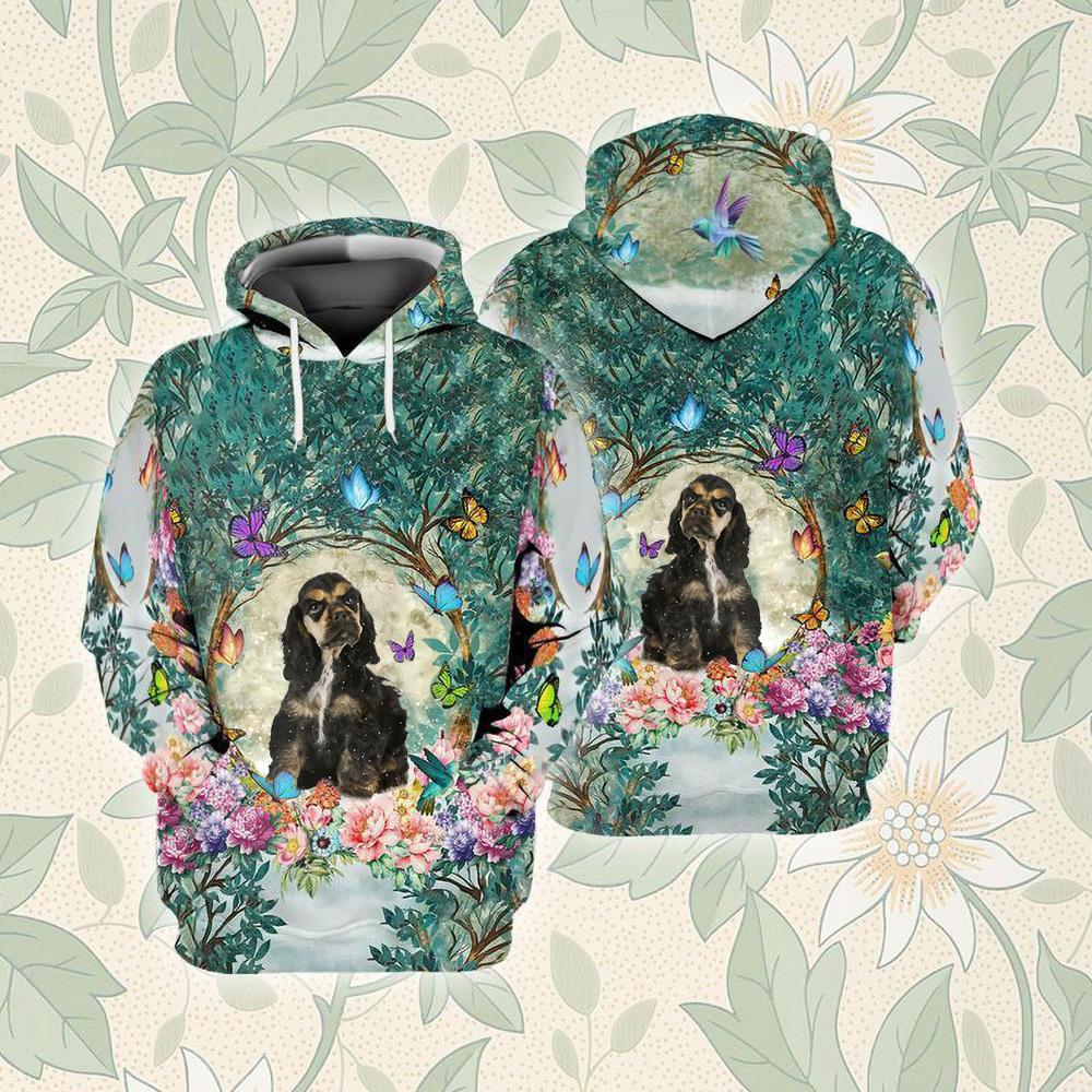 American Cocker Spaniel Among Forest Unisex Hoodie