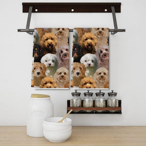 A Bunch Of American Cocker Spaniels Kitchen Towel