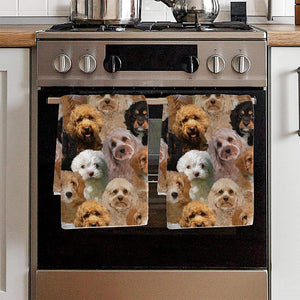 A Bunch Of American Cocker Spaniels Kitchen Towel