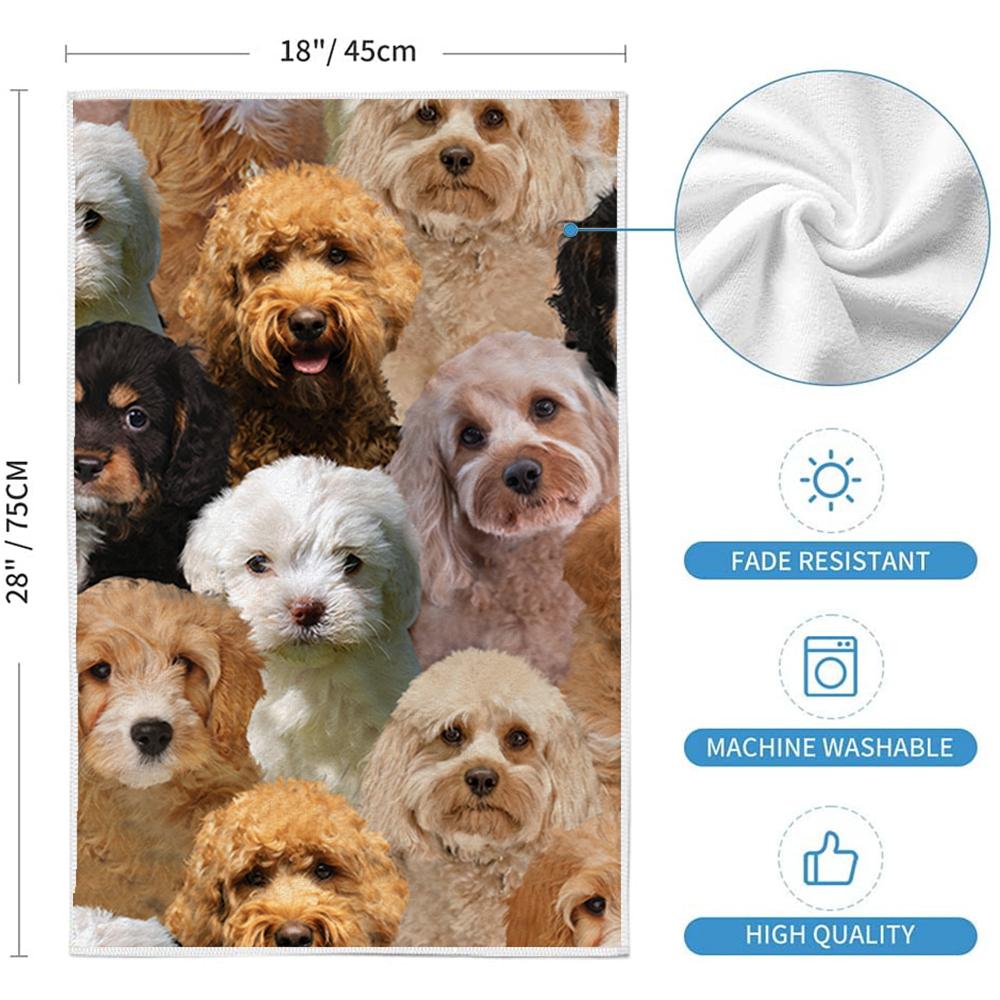 A Bunch Of American Cocker Spaniels Kitchen Towel