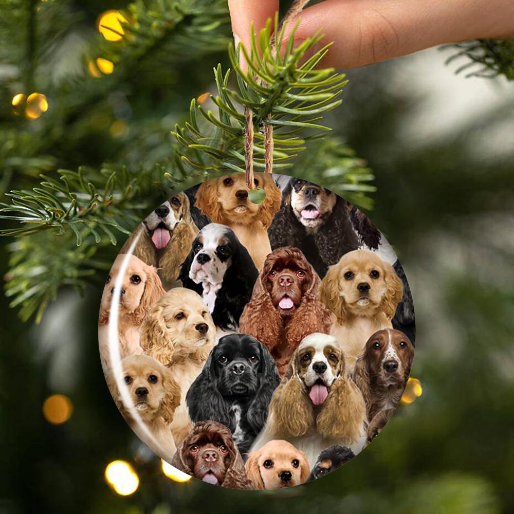 A Bunch Of Cocker SpanielsPorcelain/Ceramic Ornament