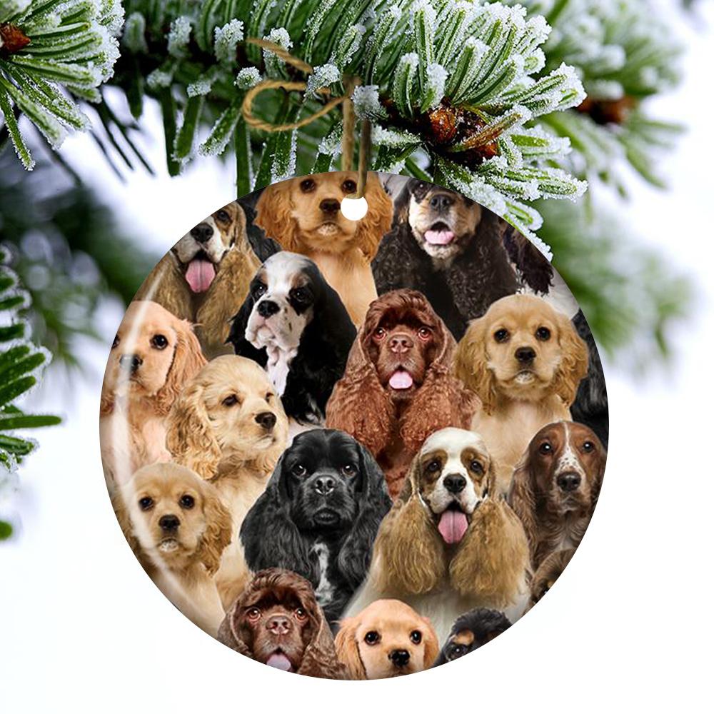A Bunch Of Cocker SpanielsPorcelain/Ceramic Ornament