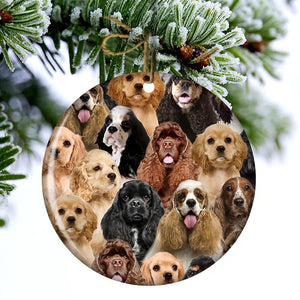 A Bunch Of Cocker SpanielsPorcelain/Ceramic Ornament