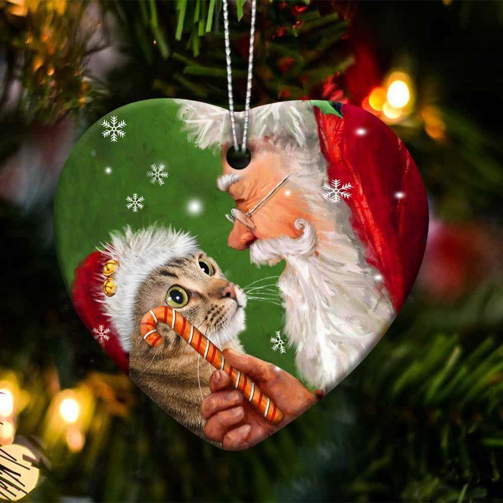 American Curl Cat Happy Heart Ornament For Cat Lovers