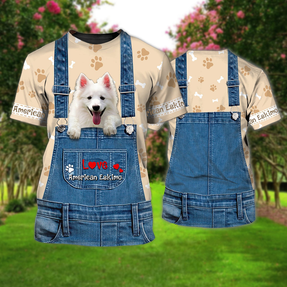 Love American Eskimo Cute Unisex T-shirt