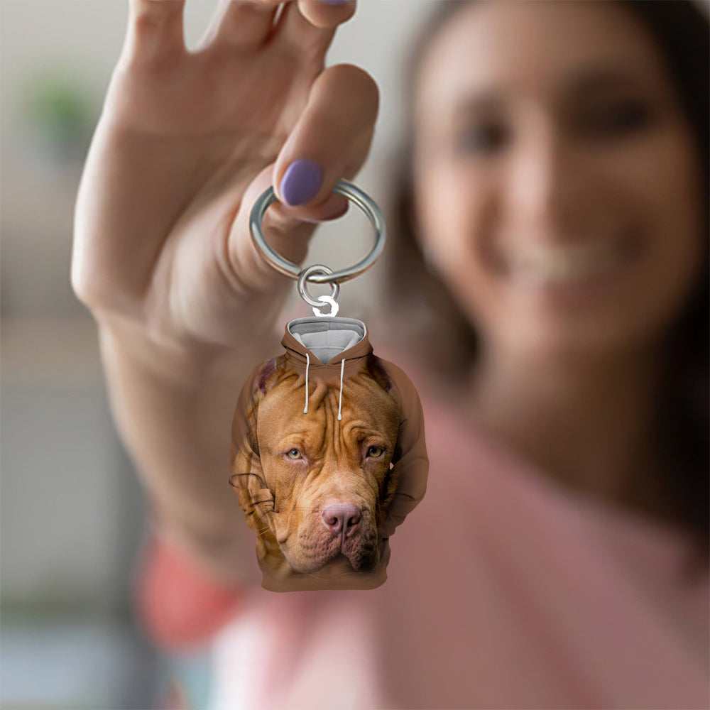 American Pit Bull 3D Graphic Hoodie Acrylic Keychain