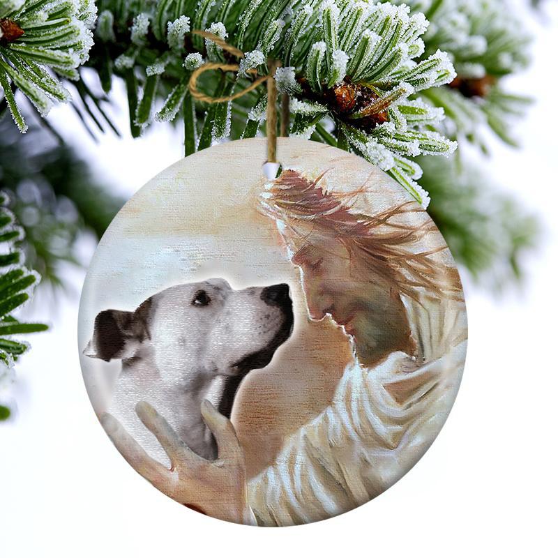 New Release -American Stafford With God Porcelain/Ceramic Ornament