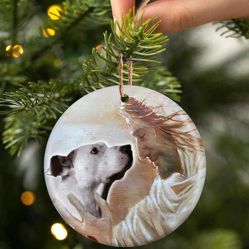 New Release -American Stafford With God Porcelain/Ceramic Ornament