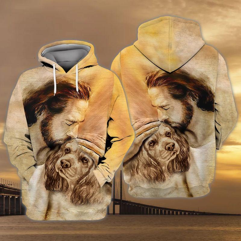 American Cocker Spaniel With God Unisex Hoodie