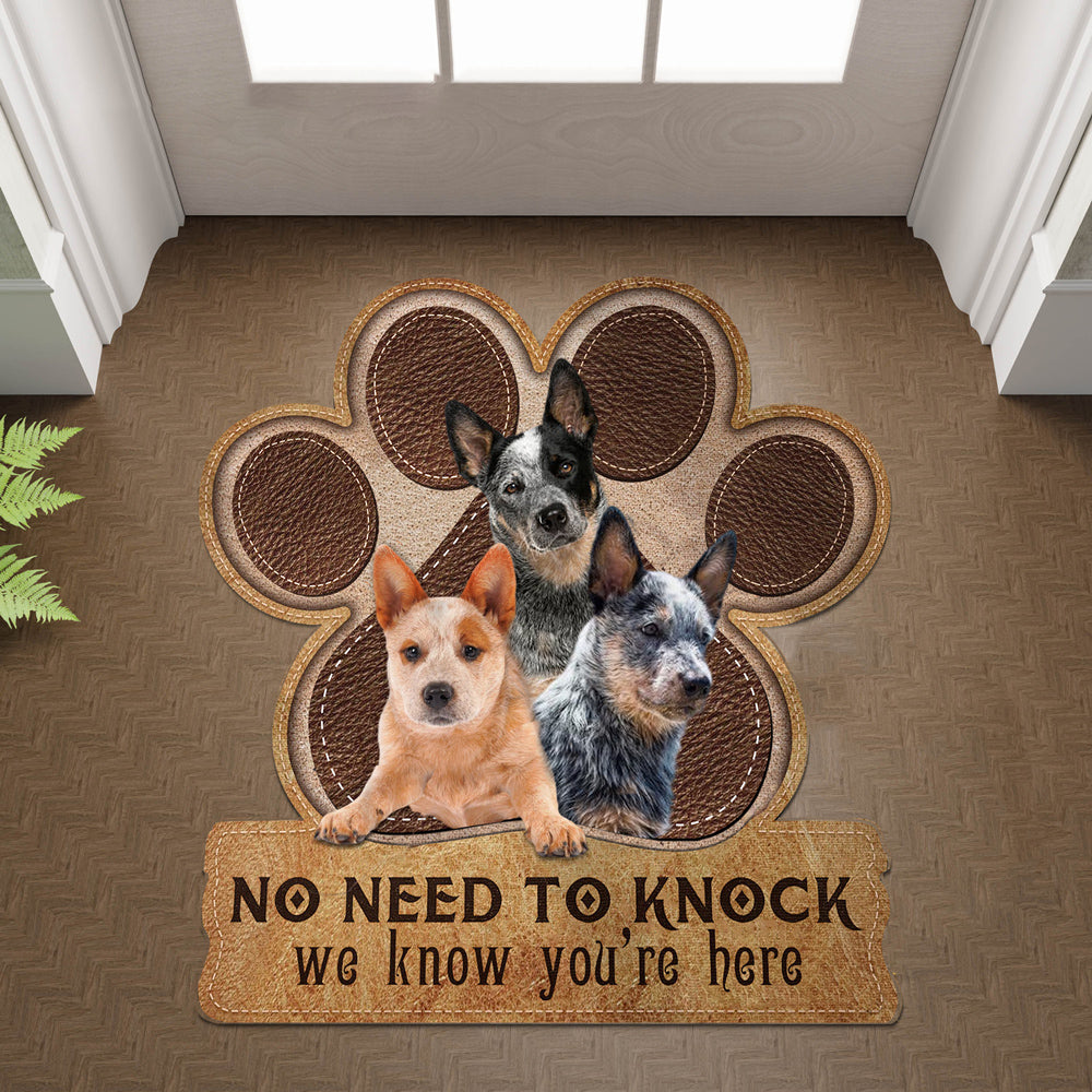 Australian Cattle No Need To Knock We Know You're Here Custom Doormat