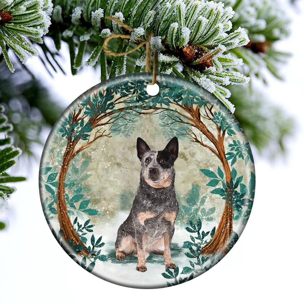 Australian Cattle Among Forest Porcelain/Ceramic Ornament