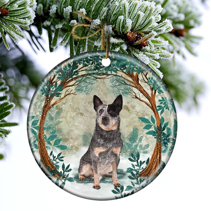 Australian Cattle Among Forest Porcelain/Ceramic Ornament