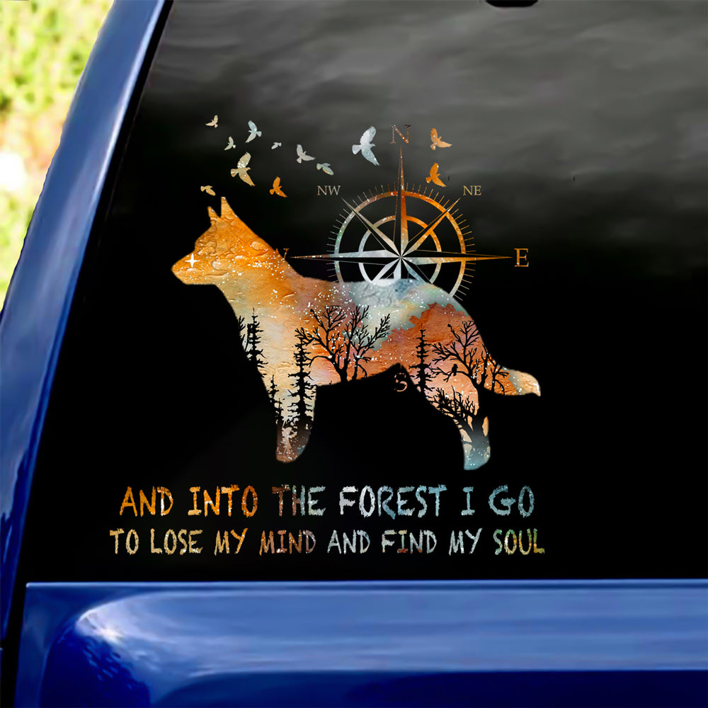 Australian Cattle Into The Forest I Go To Lose My Mind And Find My Soul Car/ Door/ Fridge/ Laptop Sticker V1
