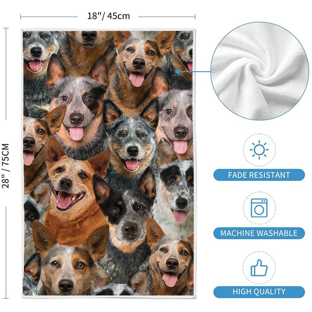 A Bunch Of Australian Cattles Kitchen Towel