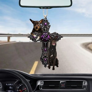 Australian Kelpie Pray For God Car Hanging Ornament