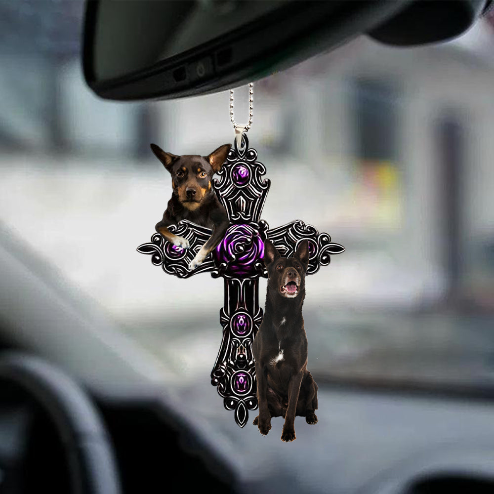 Australian Kelpie Pray For God Car Hanging Ornament