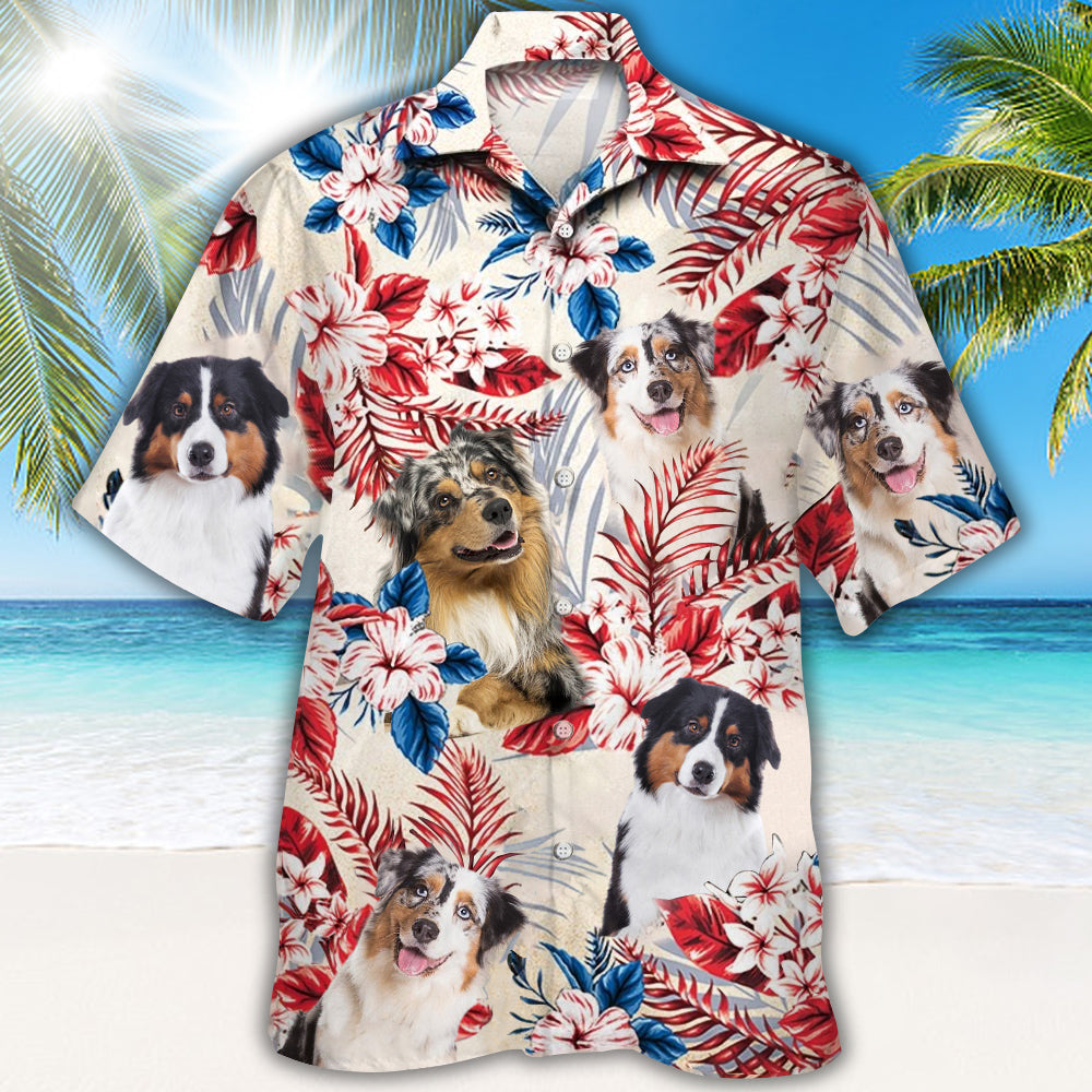 Australian Shepherd Hawaiian Shirt