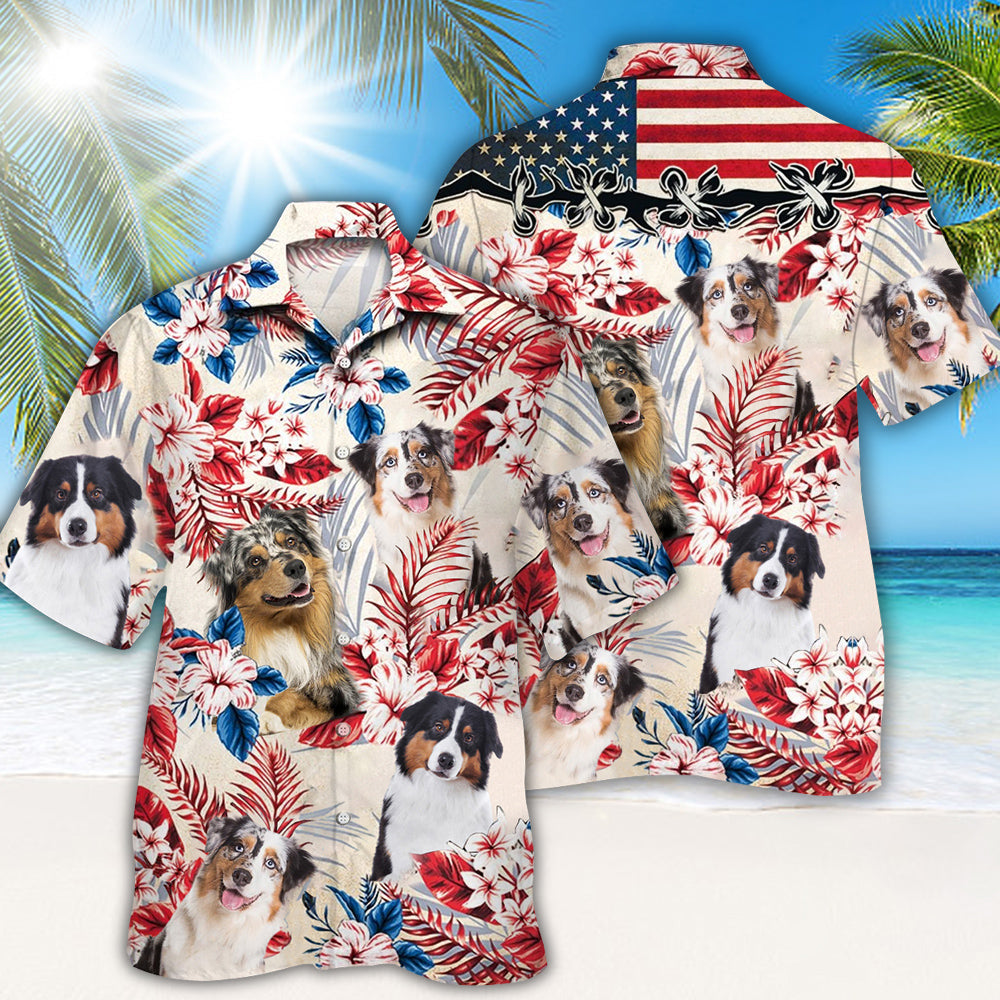 Australian Shepherd Hawaiian Shirt