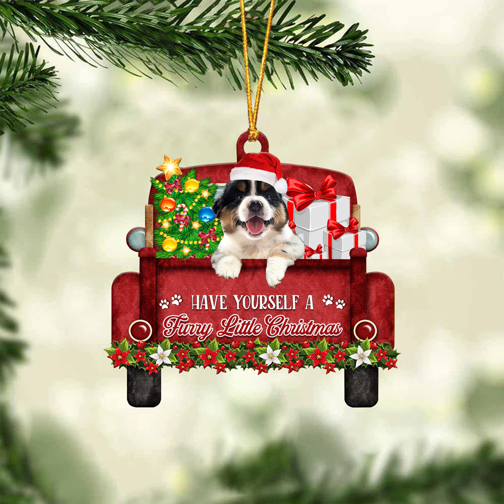 Australian Shepherd000 Have Yourself A Furry Little Christmas Ornament