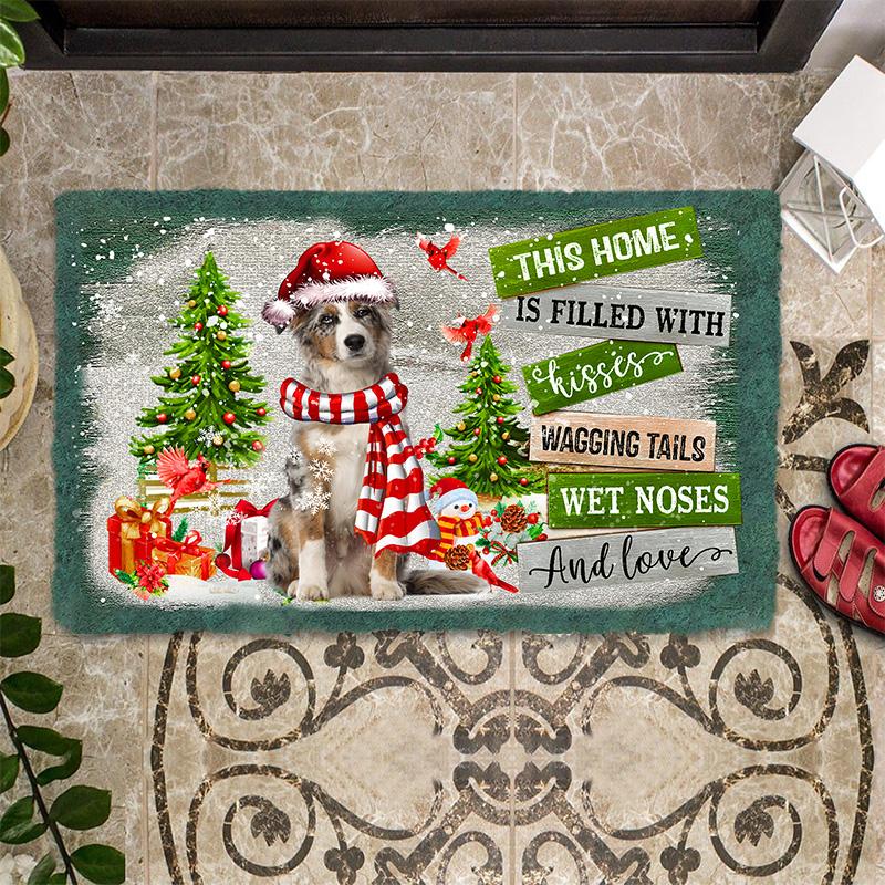 This Home Is Filled With Kisses/Australian Shepherd Doormat