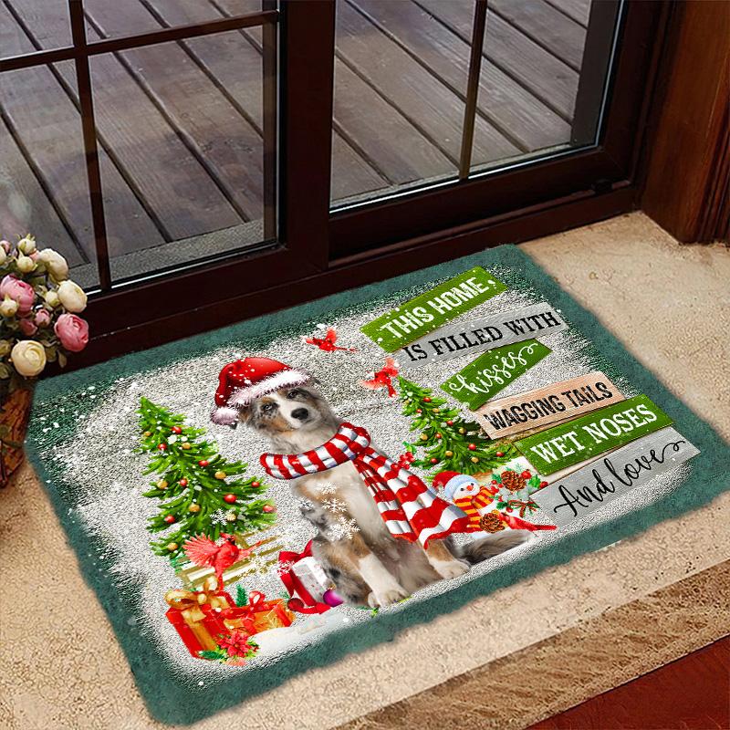 This Home Is Filled With Kisses/Australian Shepherd Doormat
