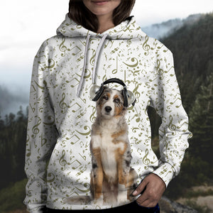 Great Music With Australian Shepherd Unisex Hoodie