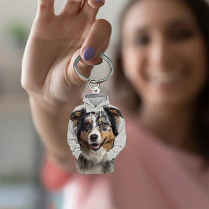 Australian Shepherd 3D Graphic Hoodie Acrylic Keychain