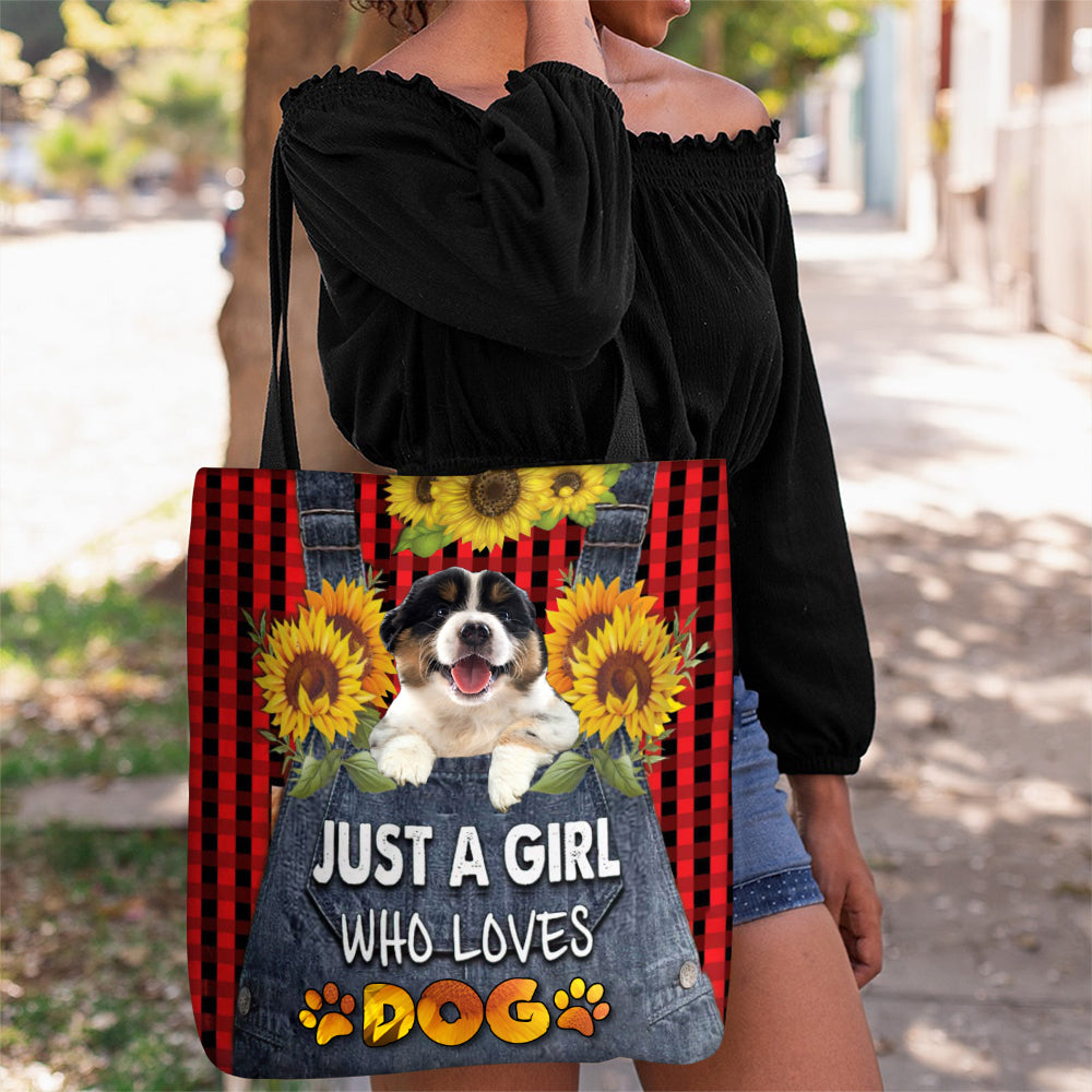 Australian Shepherd 2-Just A Girl Who Loves Dog Tote Bag