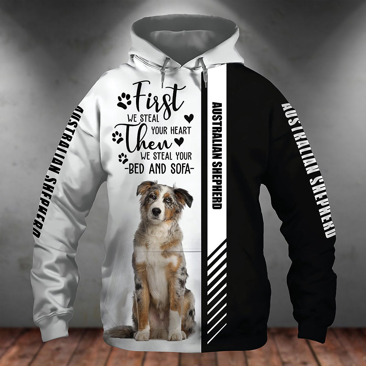 Australian Shepherd-First We Steal Your Heart Unisex Hoodie
