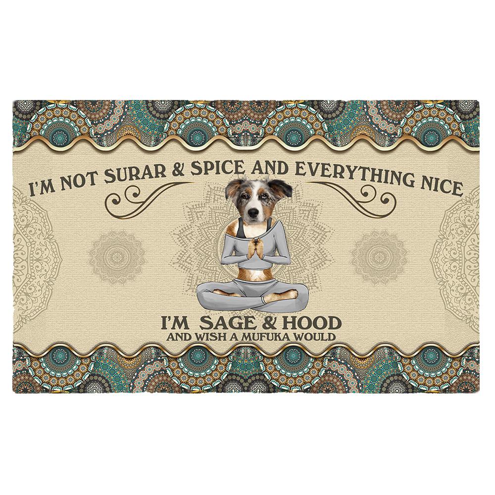 Wish A Mufuka Would-Australian Shepherd Doormat