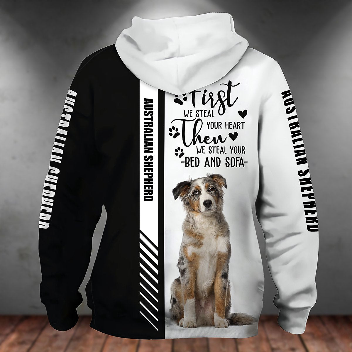 Australian Shepherd-First We Steal Your Heart Unisex Hoodie