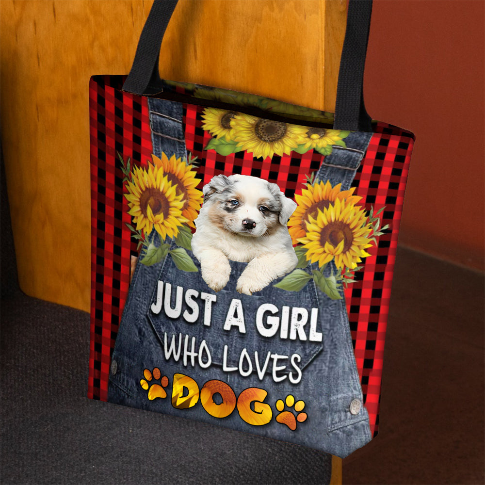 Australian Shepherd-Just A Girl Who Loves Dog Tote Bag