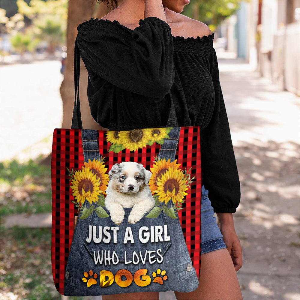 Australian Shepherd-Just A Girl Who Loves Dog Tote Bag