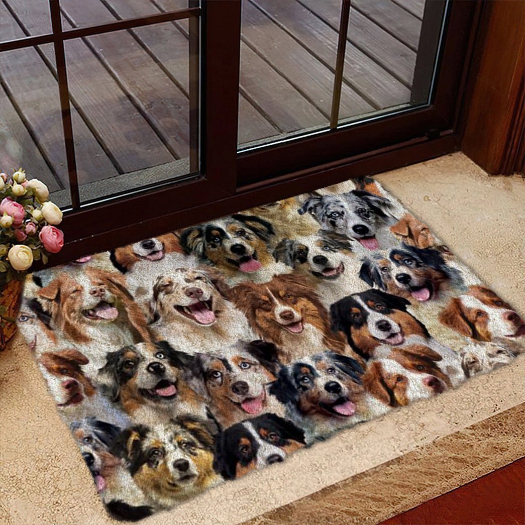 A Bunch Of Australian Shepherds Doormat