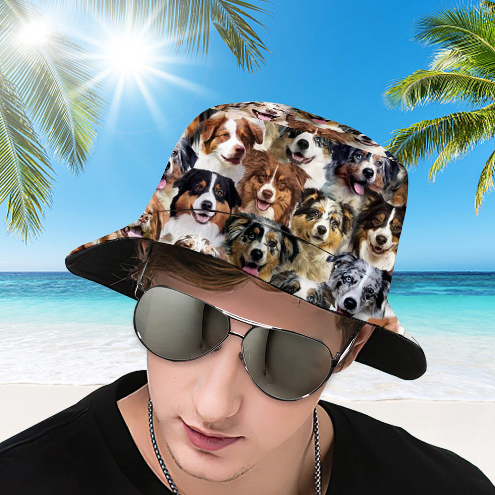A Bunch Of Australian Shepherds Bucket Hat