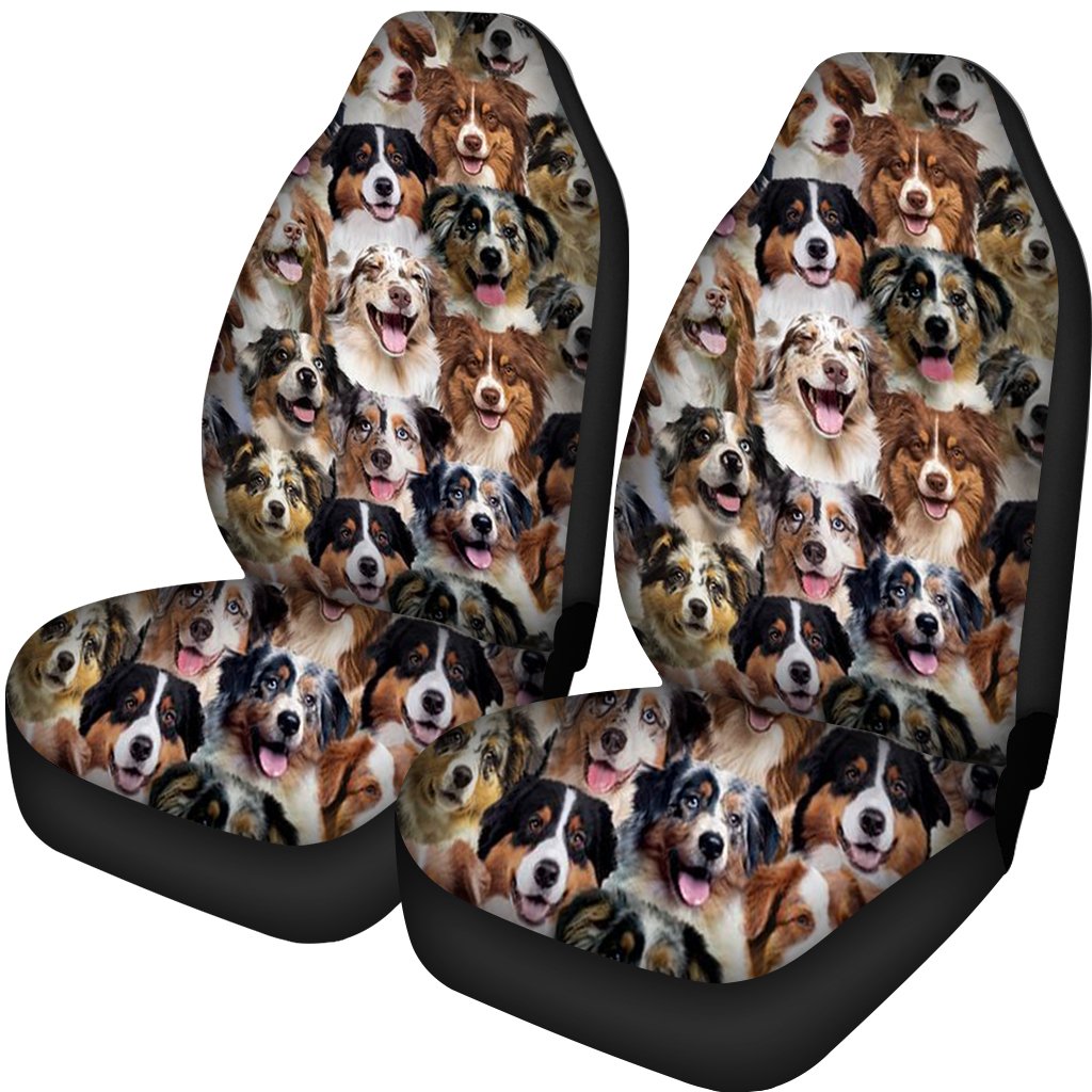 A Bunch Of Australian Shepherds Car Seat Cover