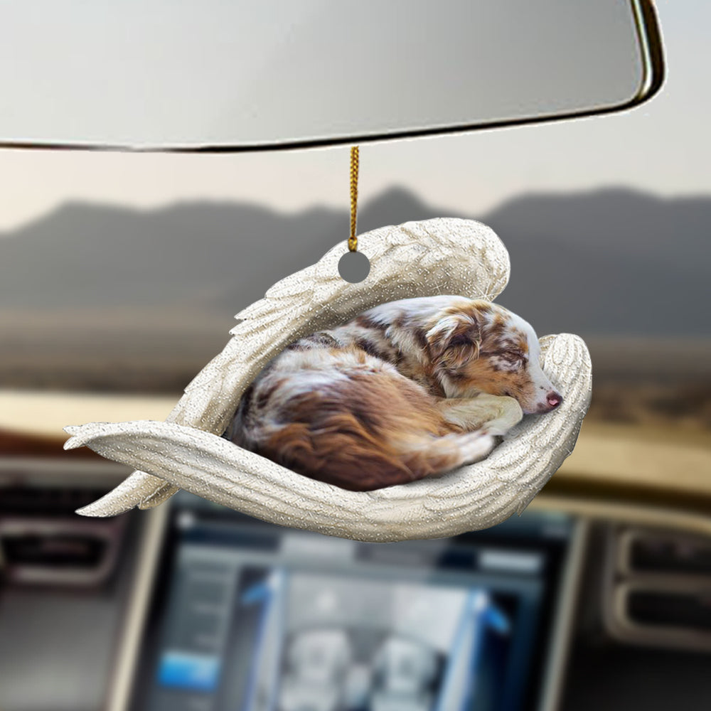 Australian shepherd Sleeping Angel Car Hanging Ornament