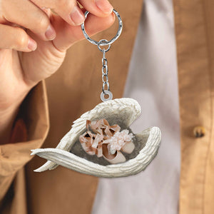 Ballet Sleeping Angel Acrylic Keychain