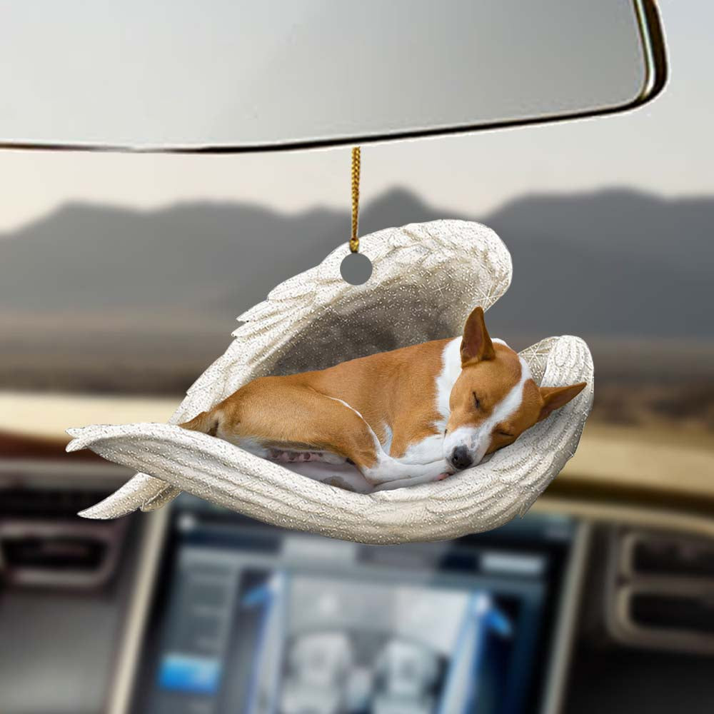 Basenji Sleeping Angel Ornament Sleeping Angel Car Hanging Ornament
