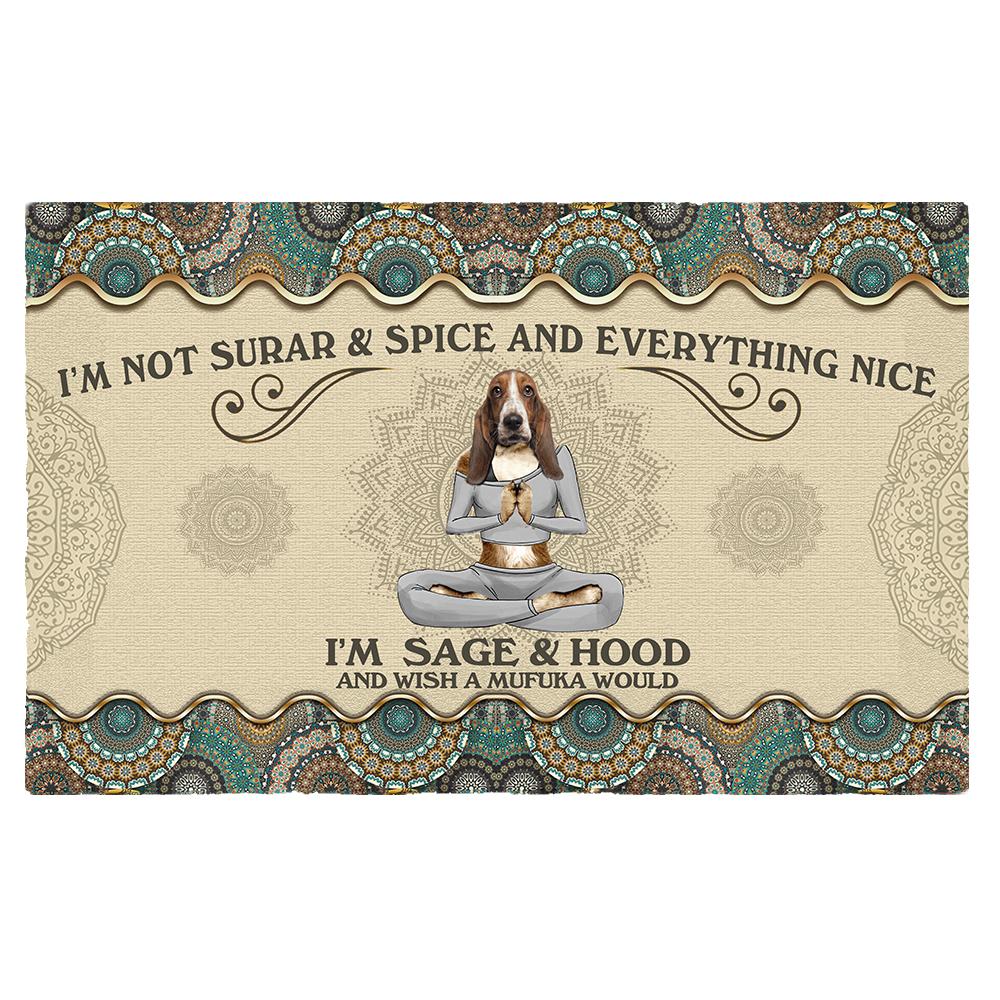 Wish A Mufuka Would-Basset Hound 02 Doormat