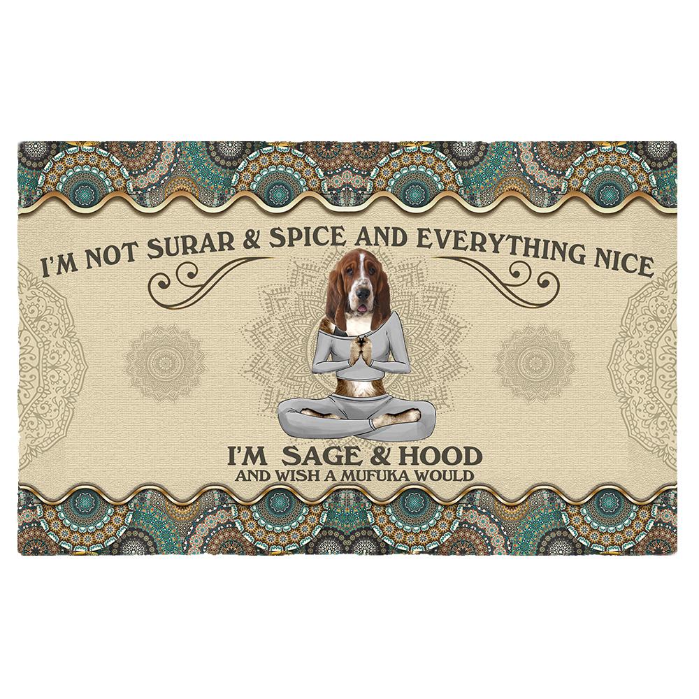 Wish A Mufuka Would-Basset Hound Doormat