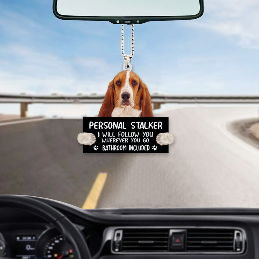Basset Hound Personal Stalker Car Hanging Ornament