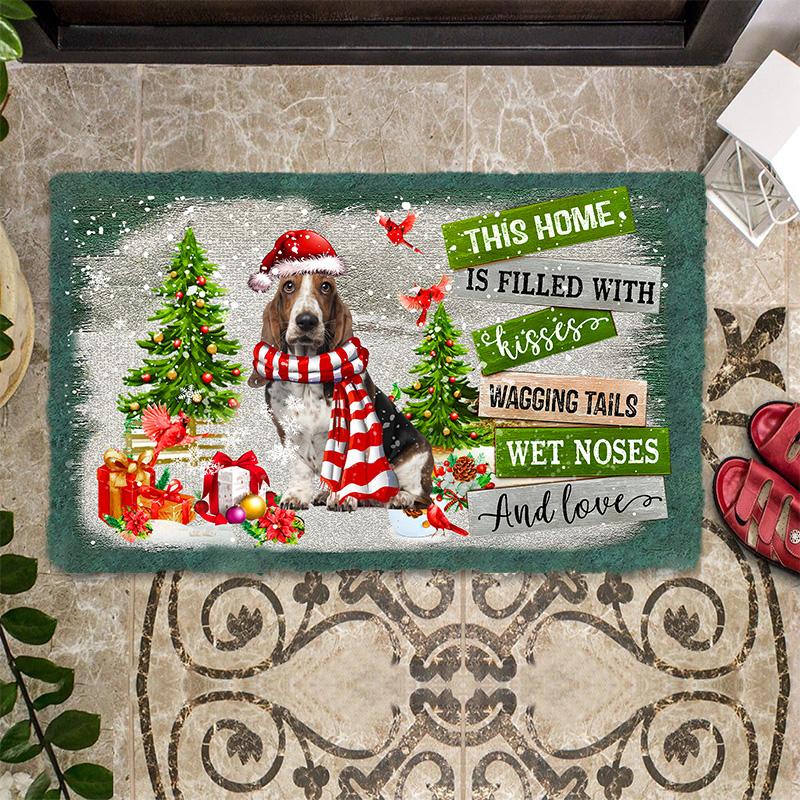 This Home Is Filled With Kisses/Basset Hound Doormat
