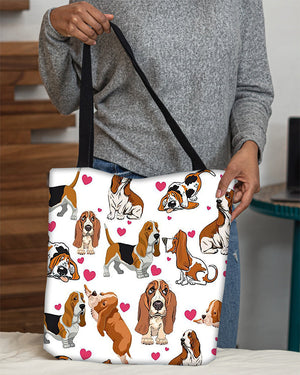 Cute Basset Hound Tote Bag