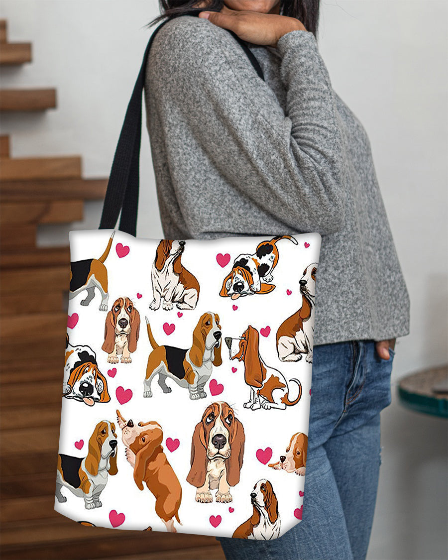 Cute Basset Hound Tote Bag