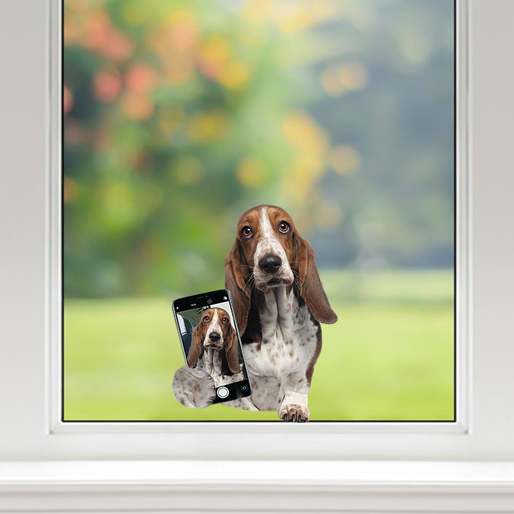 Do You Like My Selfie - Basset Hound Car/ Door/ Fridge/ Laptop Sticker V1