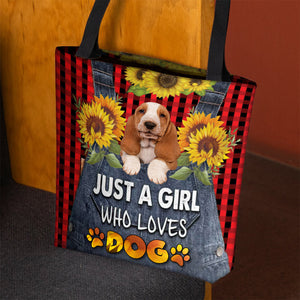 Basset Hound-Just A Girl Who Loves Dog Tote Bag