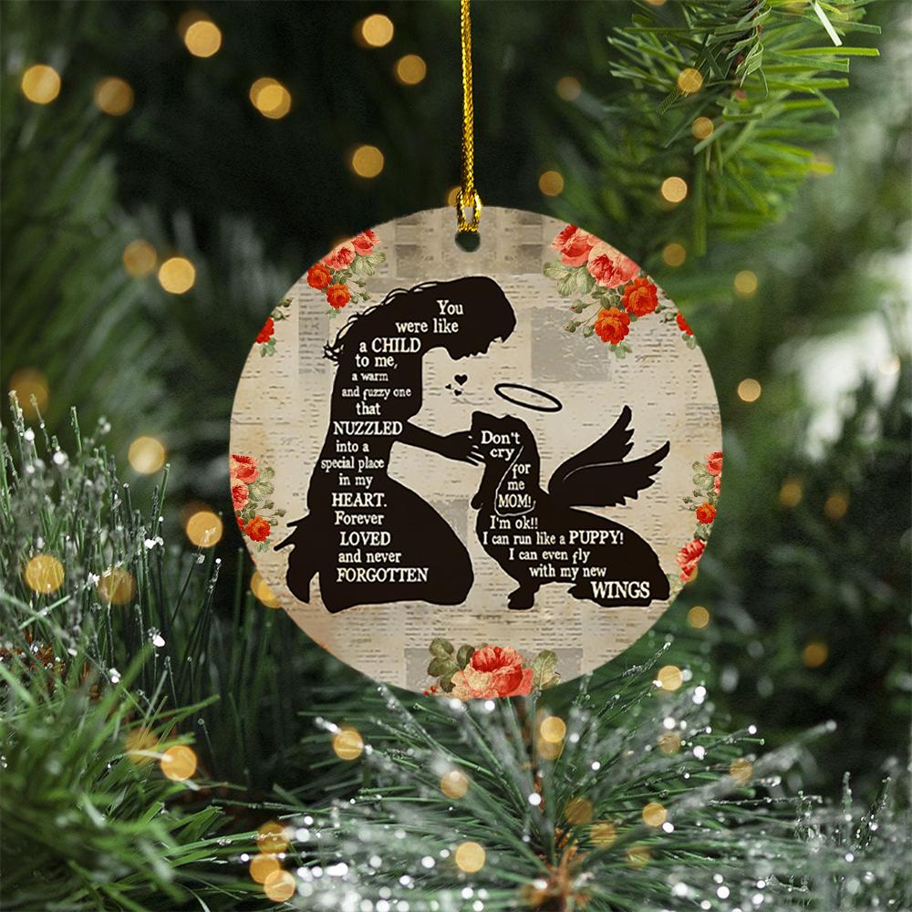 Basset Hound Angel Memorial Ornament