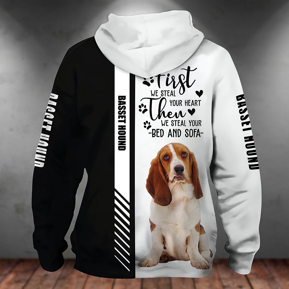 Basset Hound-First We Steal Your Heart Unisex Hoodie